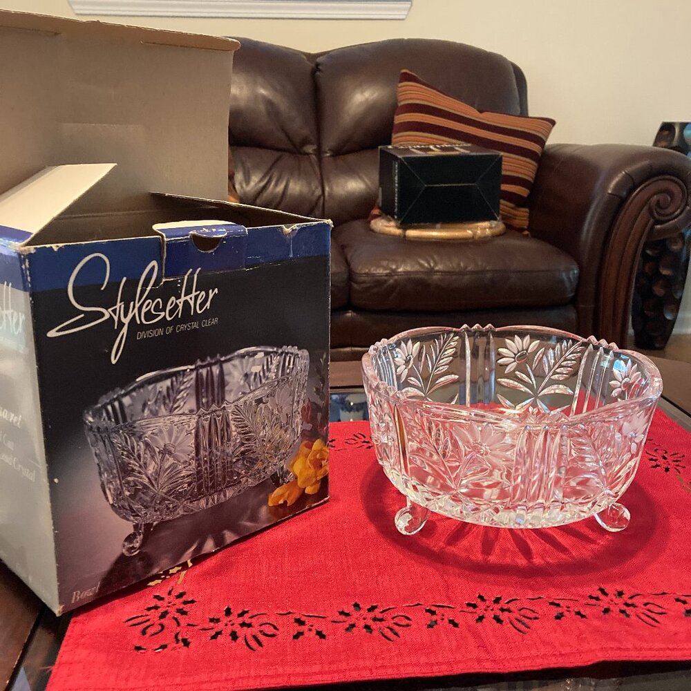 Full Lead Crystal Footed Bowl